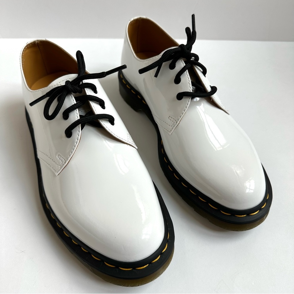 Dr. Martens 1461 White Patent Leather Lamper Oxford Shoes 26754 Women’s 11